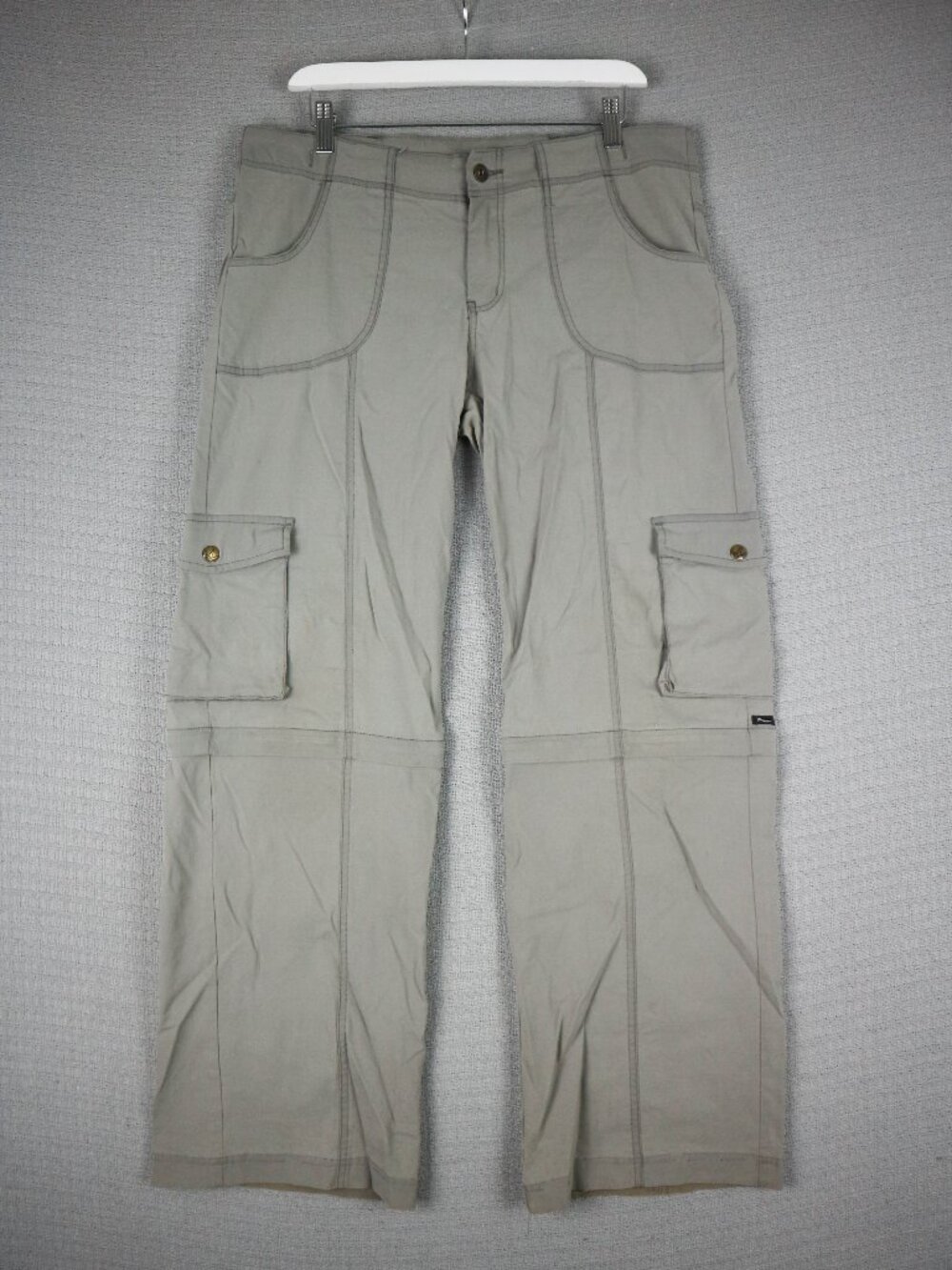 Prana Womens Cargo Utility Pants Convertible Shorts Outdoor Hiking Size 14